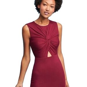 Bailey 44 Red Knit Sleeveless Bodycon Dress Sz Petite S